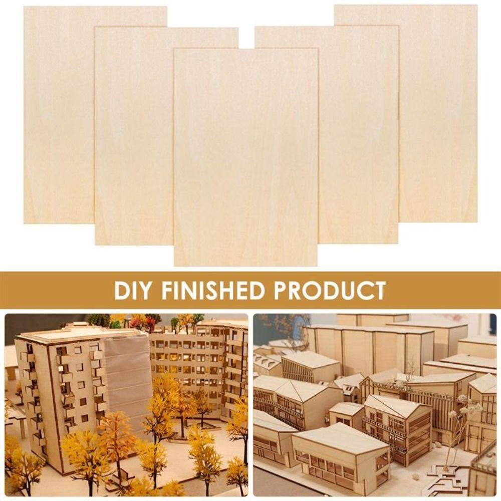 Wood Board Wooden Plywood Board Aviation Model Layer Board Sheet Rectangle Wood Basswood Plywood