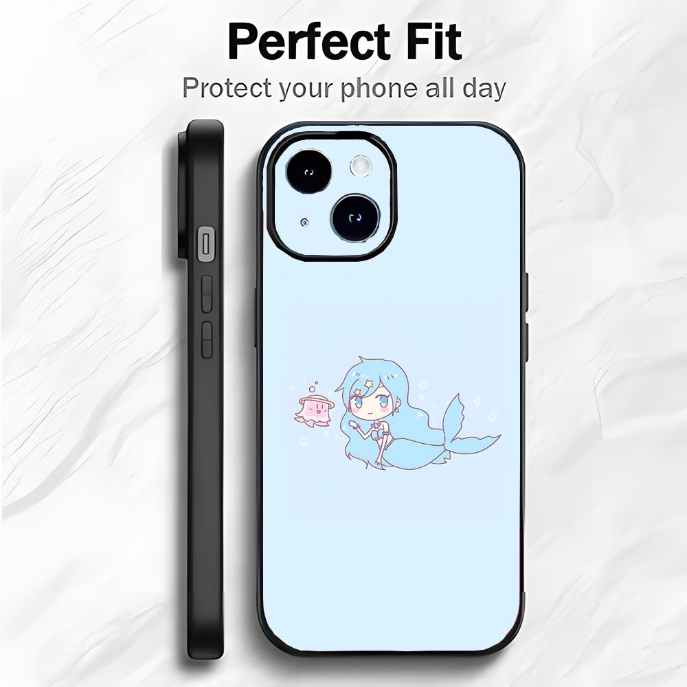 Magische japanische Anime M-Mermaid Melody Handyhülle Handyhülle Weiche Verpackung Leicht für iPhone17 16 15 14 13ProMax