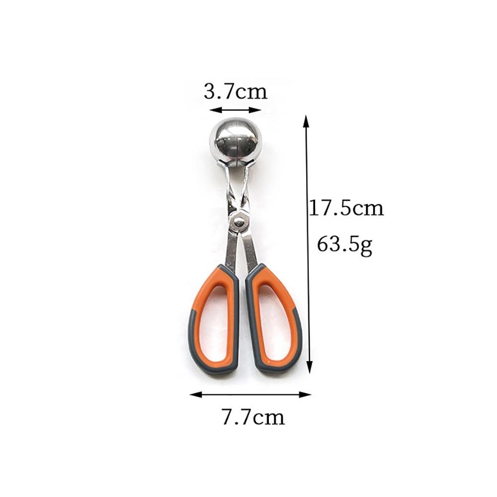 Stainless Steel Meatball Spoon Anti-Slip Handles Non-Stick Surface Meat Ballers Versatile Rice Ball Clip Food Preparation