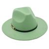 Popular European and American Classic Retro Woolen Top Hat Men's and Women's Fashion Flat-brimmed Church Top Hat Jazz Hat