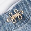 1-4 PZ Bottoni a Vita a Forma di Quadrifoglio Chiusura Regolabile Bottoni in Metallo-Stringitrici per Jeans Larghi Istantaneo Senza Cuciture per Pantaloni in Jeans