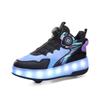 Children's Runaway Shoes Roller Skating Boys' Shoes Internet Celebrity Two-wheel Runaway Shoes Student Light Skates Shoes with Wheels