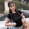 2026 Spring/Autumn Women's Korean Style Slim-Fit White Short-Sleeved T-Shirt Base Layer