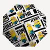 1pc Minions Characters Automatic Open/Close Folding Umbrella, Windproof 8-Rib Construction, Lightweight Travel Umbrella for Women/Men a0903207