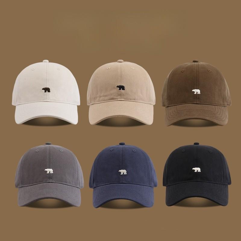 New Polar Bear Embroidered Cotton Baseball Hat With Sun Protection For Men And Women