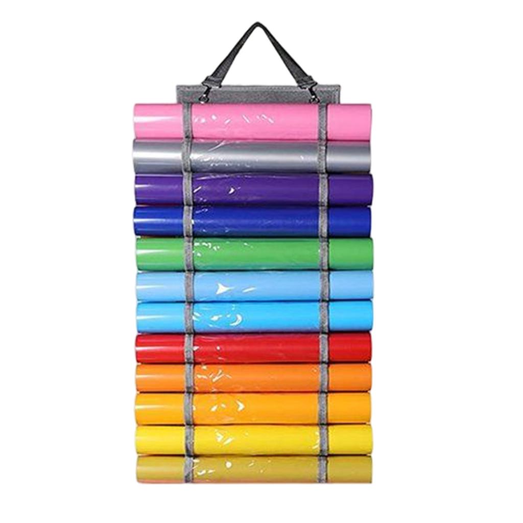 12/24 Grids Vinyl Storage Bag 12/24 Pockets Large Capacity Sturdy Hanging Rack for Closet Kitchen Bedroom