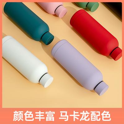 Thickened 304 Stainless Steel Thermos Cup Small Mouth Sports Water Bottle Matte Car Straight Water Cup
