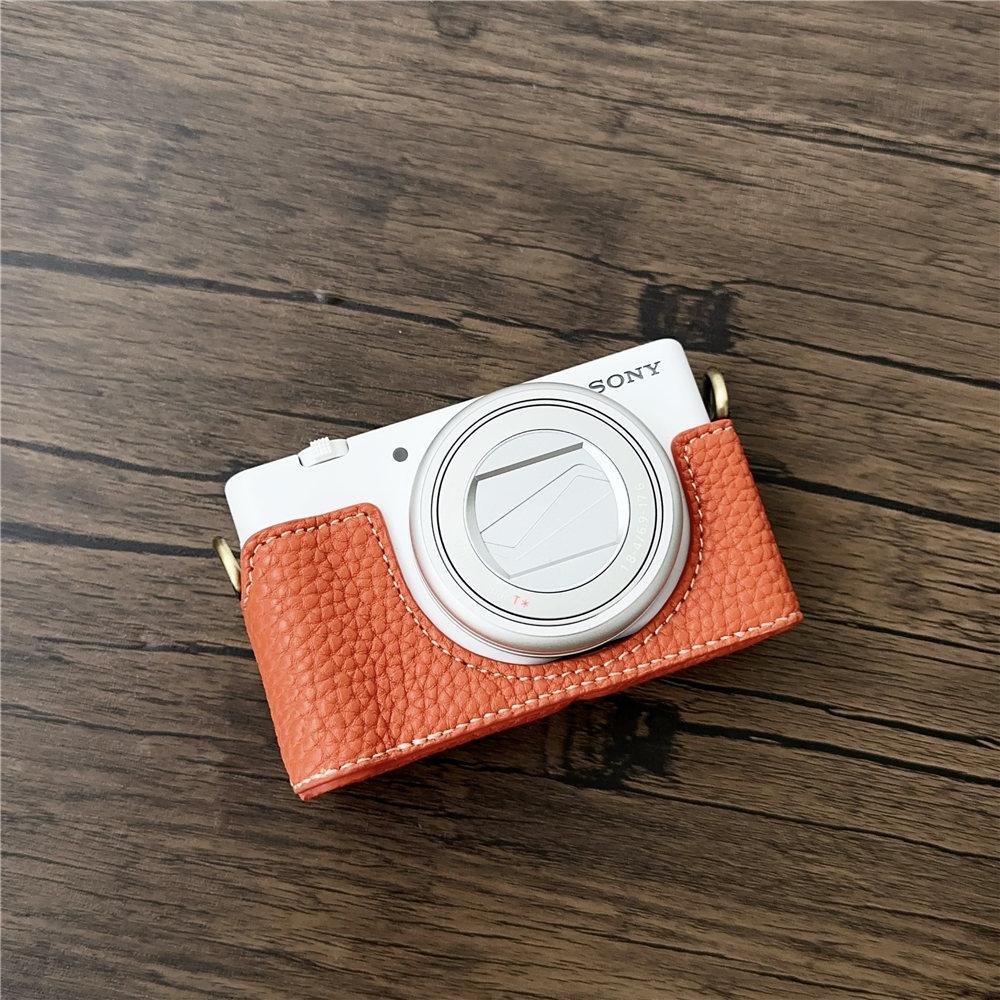 Handgefertigte PU-Leder Kamera Halbtasche für Sony ZV1F ZV-1F ZV-1M2 ZV1M2 Bodenöffnende Gehäuseabdeckung
