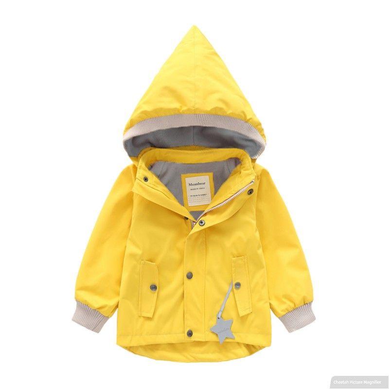 Children's Jacket Detachable Windproof and Rainproof Hat