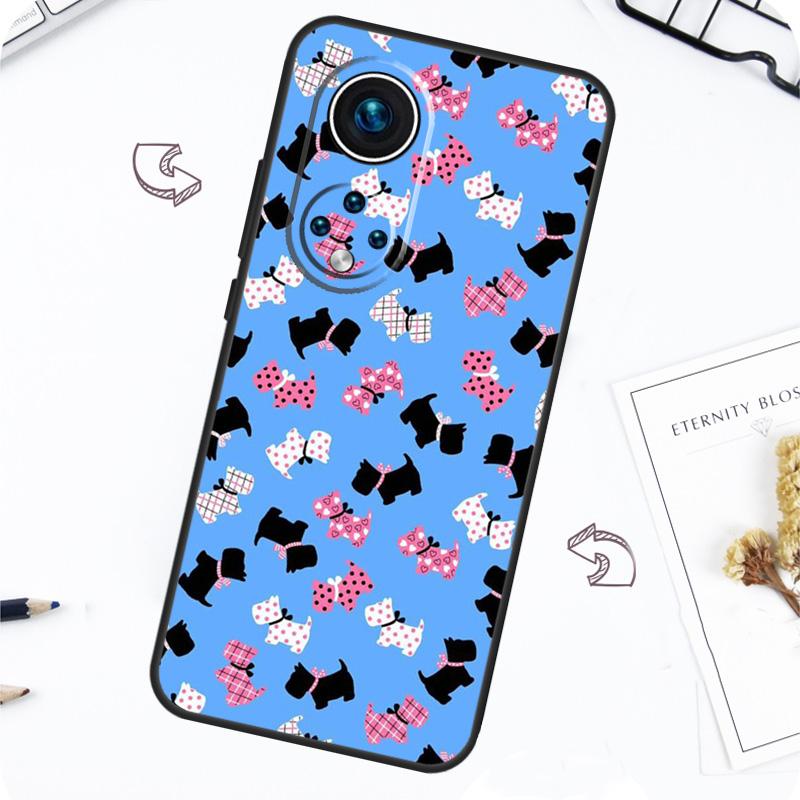Scottish Terrier Pattern Case For Honor Magic 7 5 6 Pro Honor 200 Pro X9b X9a X8b X8a X8 X9 X9c 50 70 90 Lite Cover