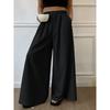 Damen Plus Size Weite Hosen Hohe Taille Elastische Taille Lockerer Sitz Einfarbige Lässige Lange Hosen XL-5XL