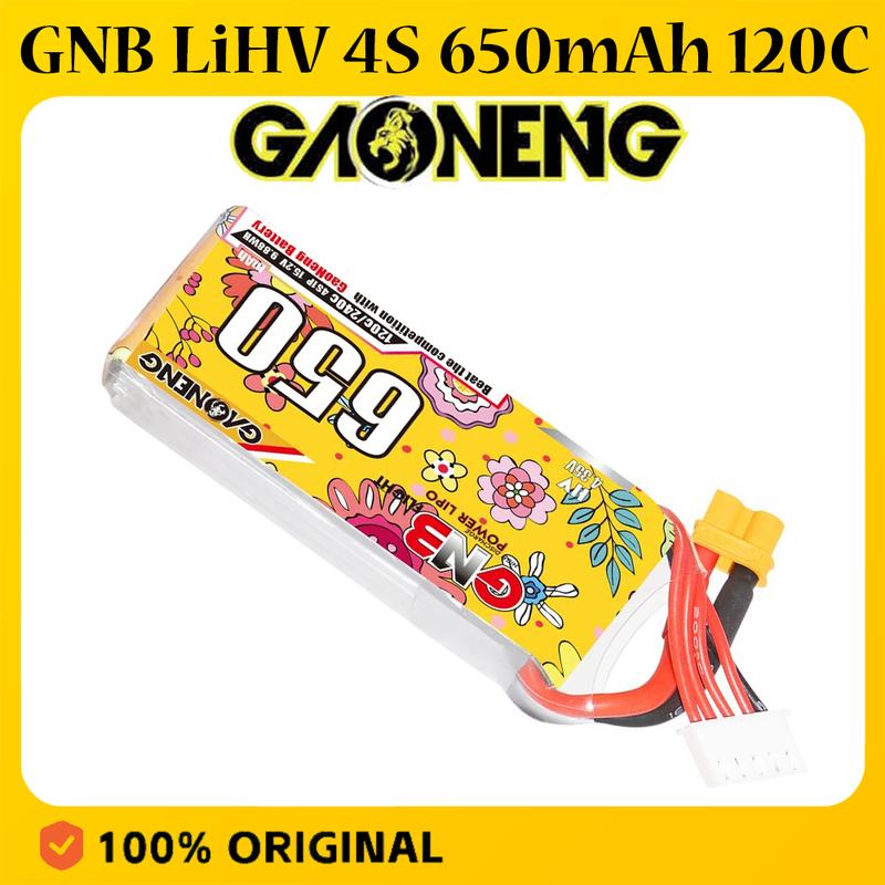 GNB 4S 650mAh 120C/240C 15.2V HV Lipo Battery XT30 Plug for FPV Cinewhoop Helicopter Airplane Freestyle Drone