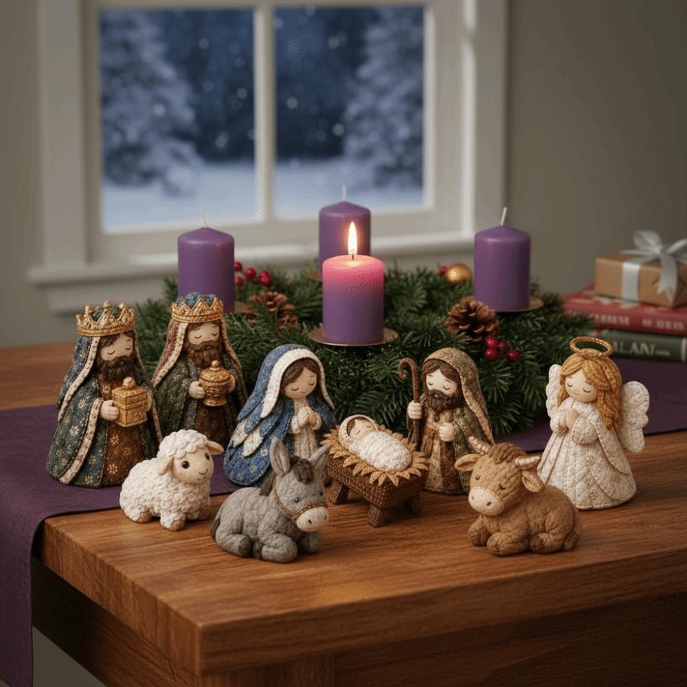 with Assembly Guide Nativity Scene Sewing Craft Kit Parent-Child Activities