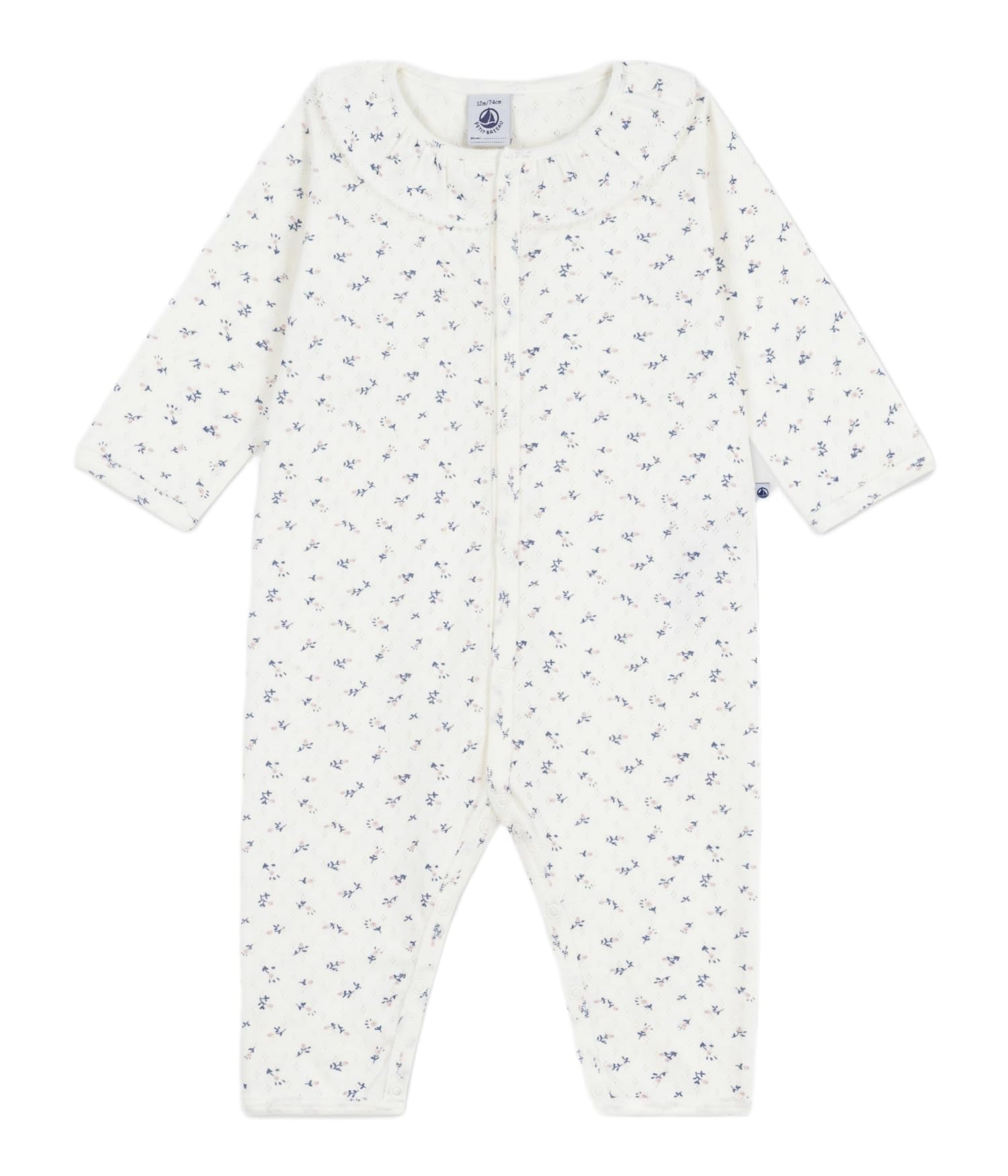 

Petit Bateau Footless Romper 6 Months A0DVP, Off-White/Multicolor, 67cm,