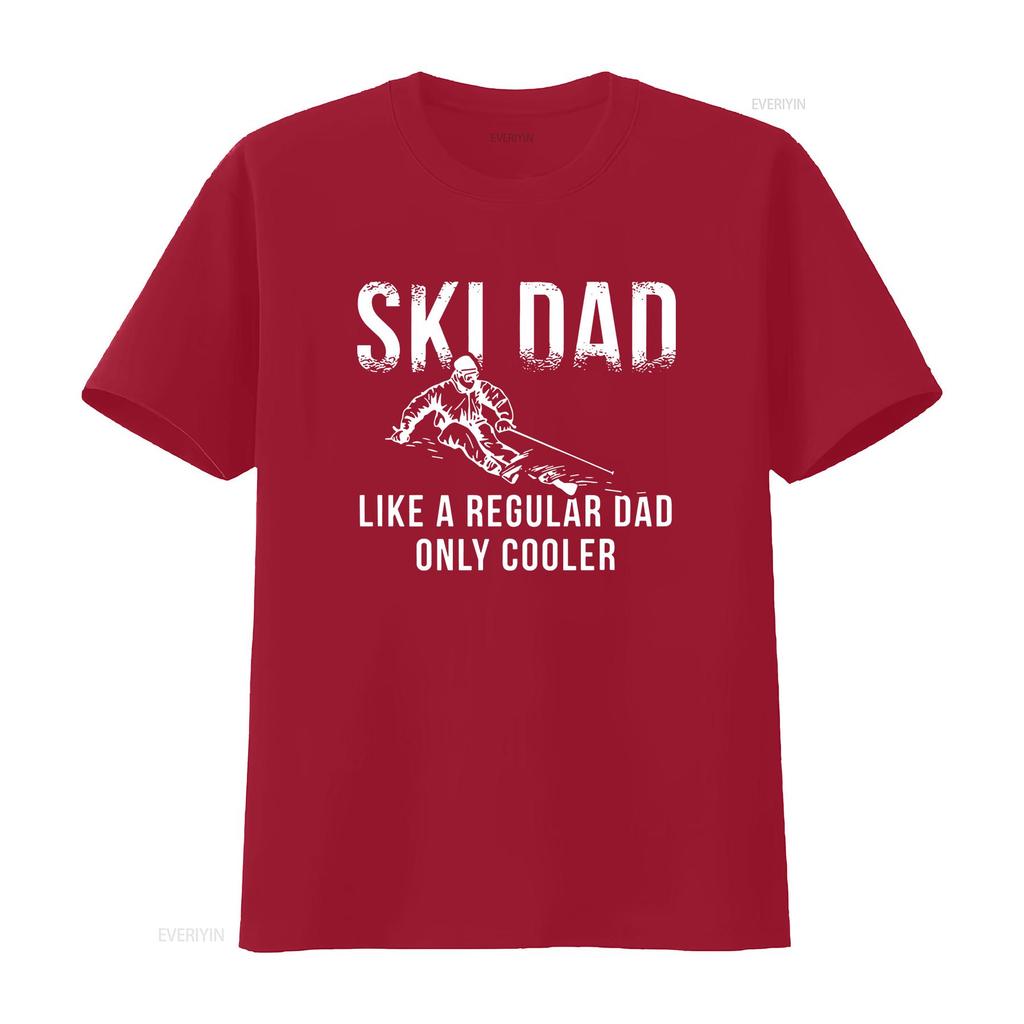 Ski Dad Unisexs T Shirt Funny Skier For Fathers Day Lover Unisex S From Daughter Vintage Soft Fashion
