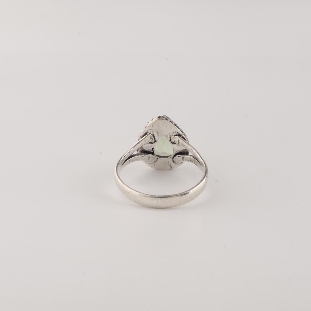 Green Amethyst Gemstone 925 Sterling Silver Jewelry Handmade Designer Ring Birthday Gift For Her RR-85-14