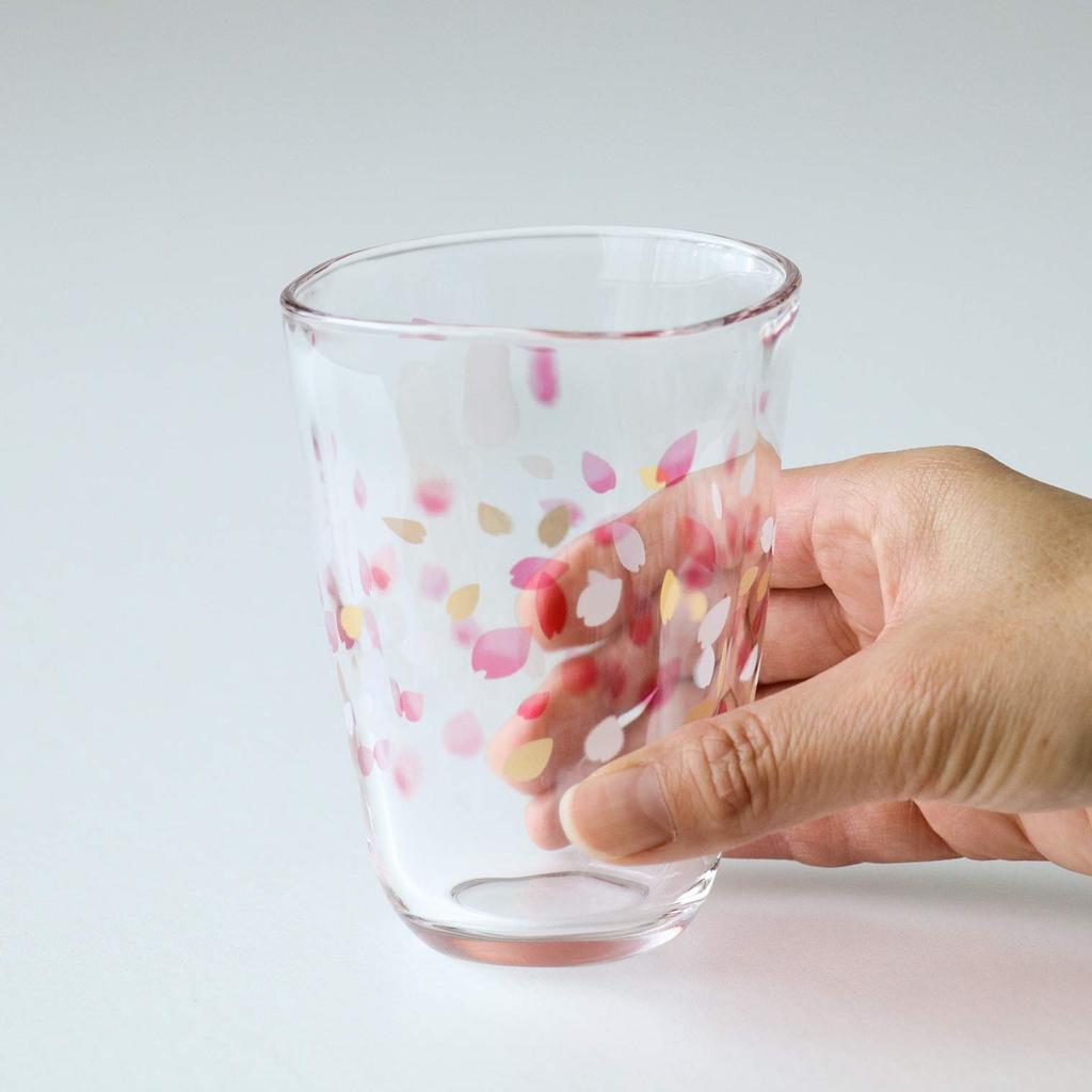 Aderia Haruiro Tumbler Pair Made In Gift Stylish Japanese Sake Perfect As a Gift for or A Great Gift for Visiting or Any (ADERIA) [Tebineri Set,
