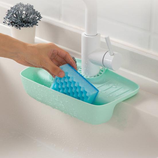 Podložka pod odkapávací misku s držákem na houbičku, univerzální, jednoduchá instalace, ochrana proti stříkající vodě, rohožka pod kohoutek