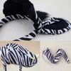 1/3/4 Zebras Costume for Kids Boys Girls Zebras Ears Headband Bowtie Tail Gloves Halloween Animal Cosplay Accessories