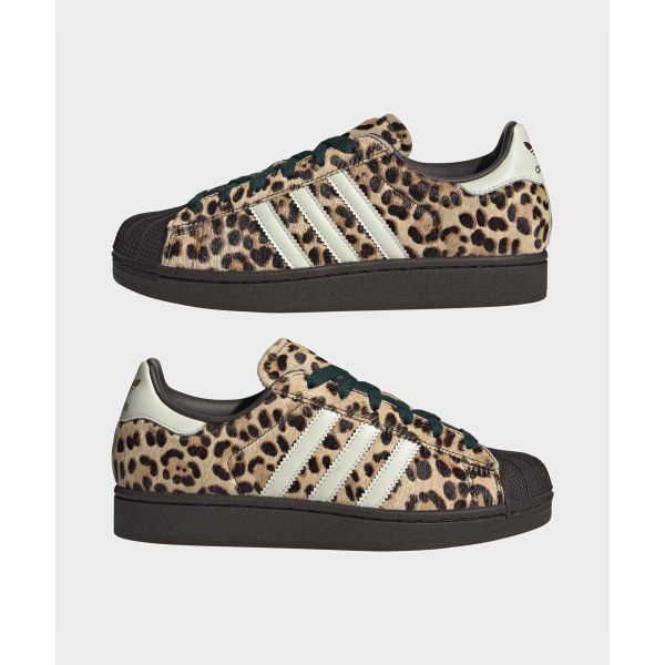 adidas Superstar 2 Leopard Dark Brown Ivory Women Sneakers Gold-Metallic KI4203