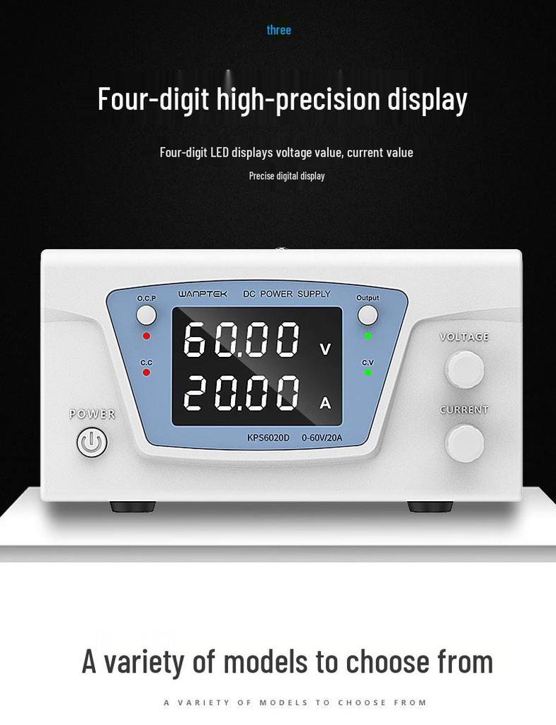 GuCe KPS1560D Adjustable DC Power Supply, 15V 60A, for Laboratory Testing and Battery Charging