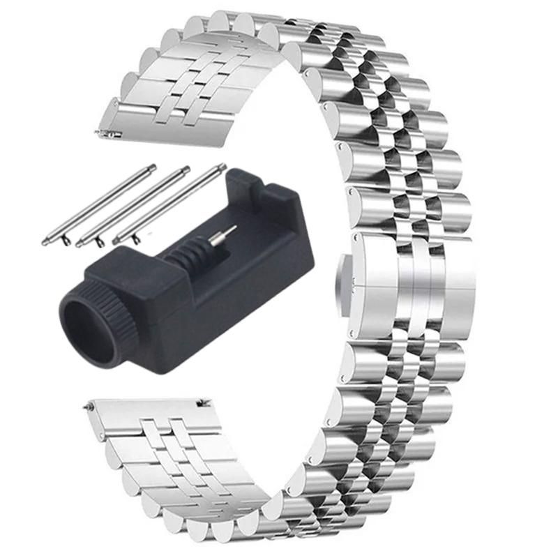 22mm Metal Strap for Huawei Watch Titanium GT6 GT5 GT4 GT3 Pro 46mm Stainless Steel Bracelet for Amazfit GTR 4 3 2 Balance Stratos 2 3