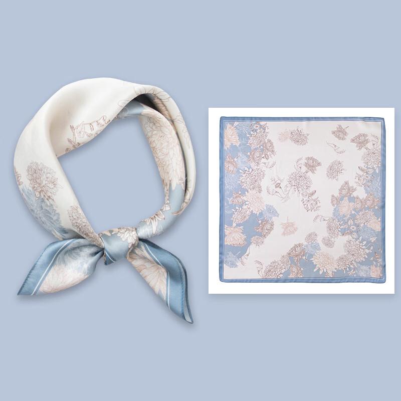 Damska jedwabna kwadratowa chusta DayApril z jedwabiu morwowego 53x53cm