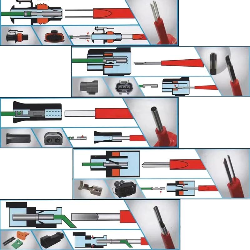 Universal Efficient Professional Car Terminal Pin Extractor Set With 26 Different Tool For Wiring Harness Disassembly