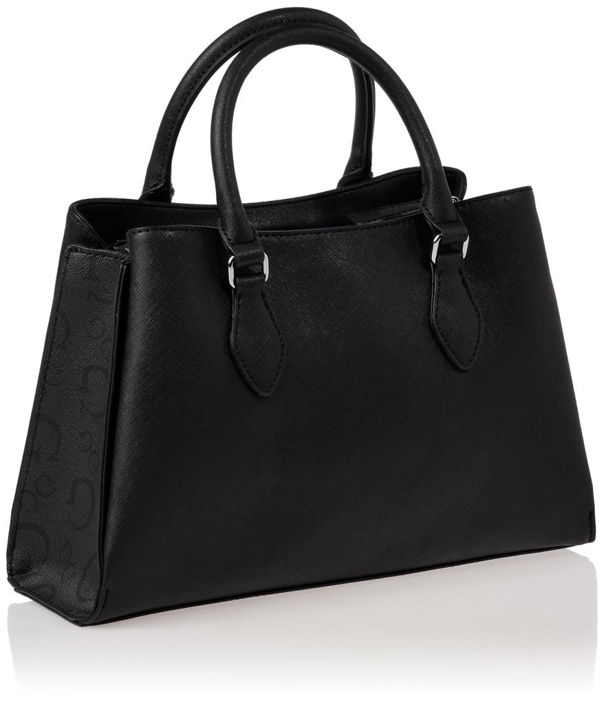 Guess Glenmont Satchel Handbag In One Glenmont Satchel Women's Black, Black/White, Size,