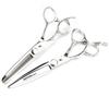FDMS 6-Inch Left-Handed Silver Hairdressing Scissors - Special Shape for Barbers and Bangs