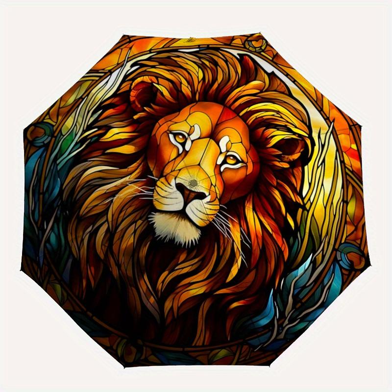 

1pc Lion Automatic Open/Close Umbrella, Ideal Fan Gift for Birthday, Christmas, Trendy Fashion y250828031