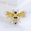 Bienen-Brosche, funkelnd, rostfrei, korrosionsbeständig, große Insekten-Brosche, modisches Frack-Zubehör