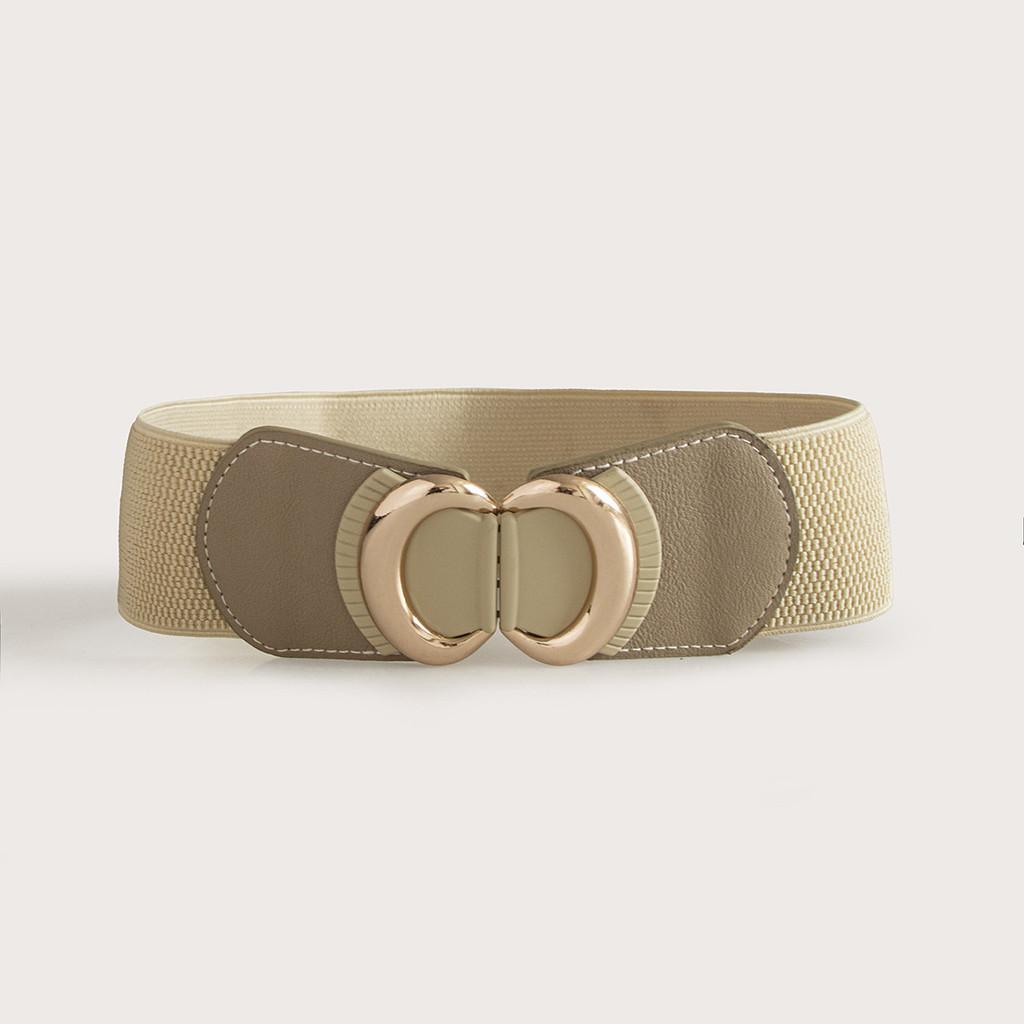 Stylish Female Eastic Waist Cincher With Metal Clasp For Casual Office Wear