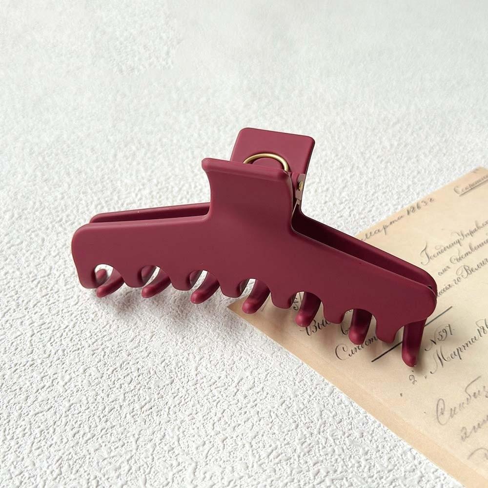 Square Silicone Shark Clip Safe Solid Color Shark Clip Straight Line Shaped Hair Claw  Party