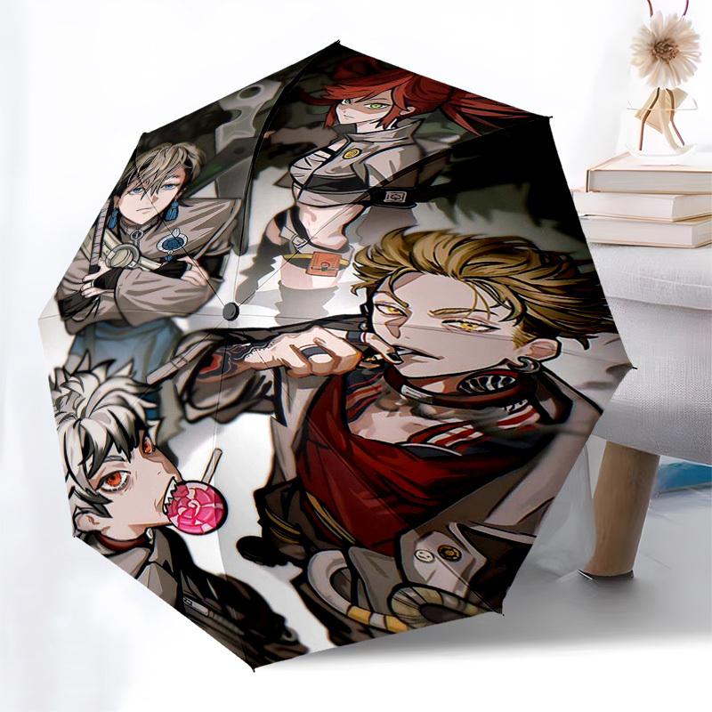 1pc Outdoor Umbrella with Anime Characters - Automatic Opening/Closing - Portable 3-Fold Design - 8-Rib Iron Frame - Perfect Gift for Fans, Trave