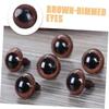 20 Pieces Safety Eyes Plastic Brown for Amigurumi Plush Toy Crafting with Sparkling Gloss and Realistic Look for DIY Teddy Bears and Stuffed Animals