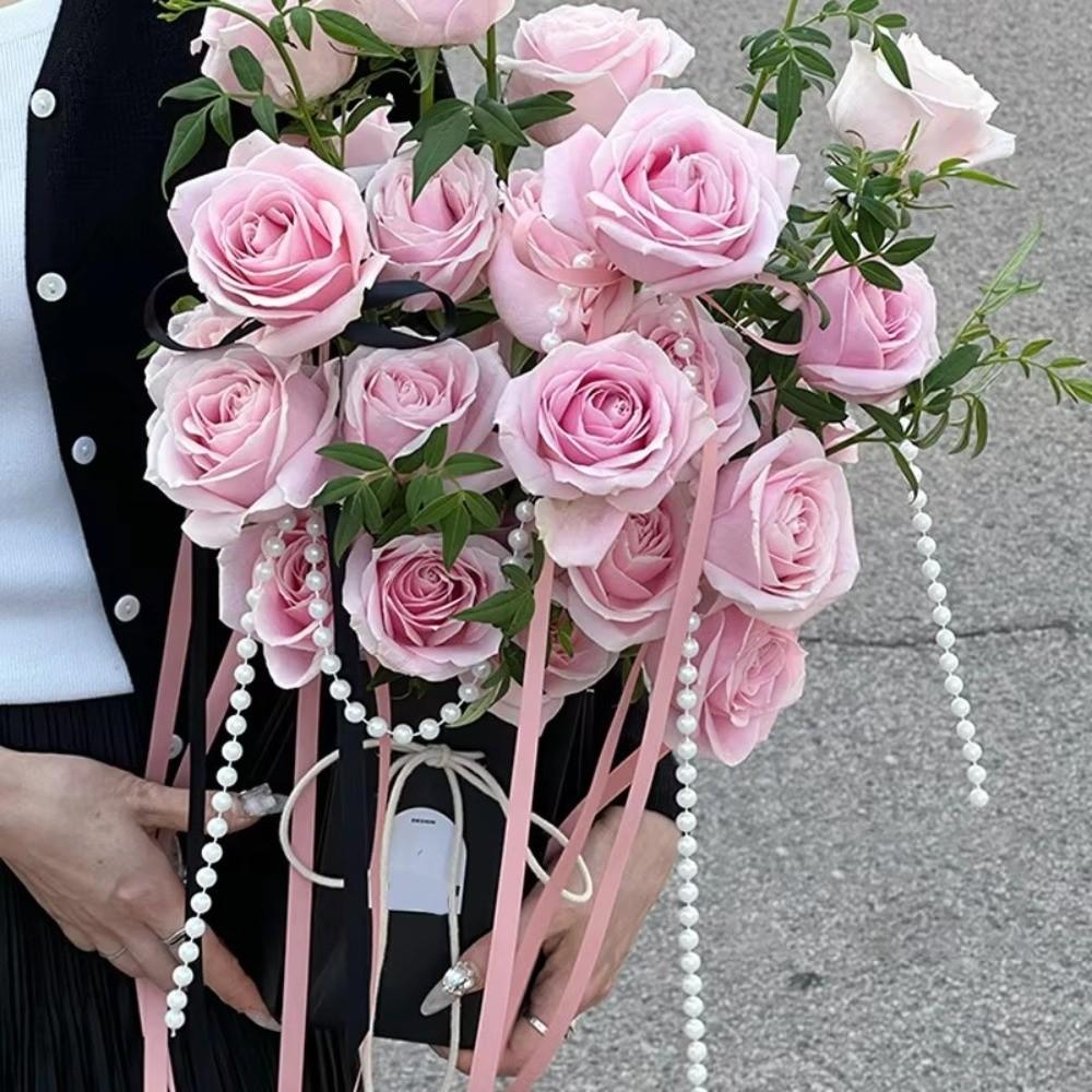 Handmade Flower Bag Hexagonal Waterproof Flower Packaging Bags Home Decor Korean Bouquet Handbag