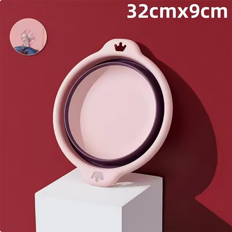 Portable Foldable Plastic Laundry Basin Travel Wash Basin Safe Durable for Bathroom Household Use