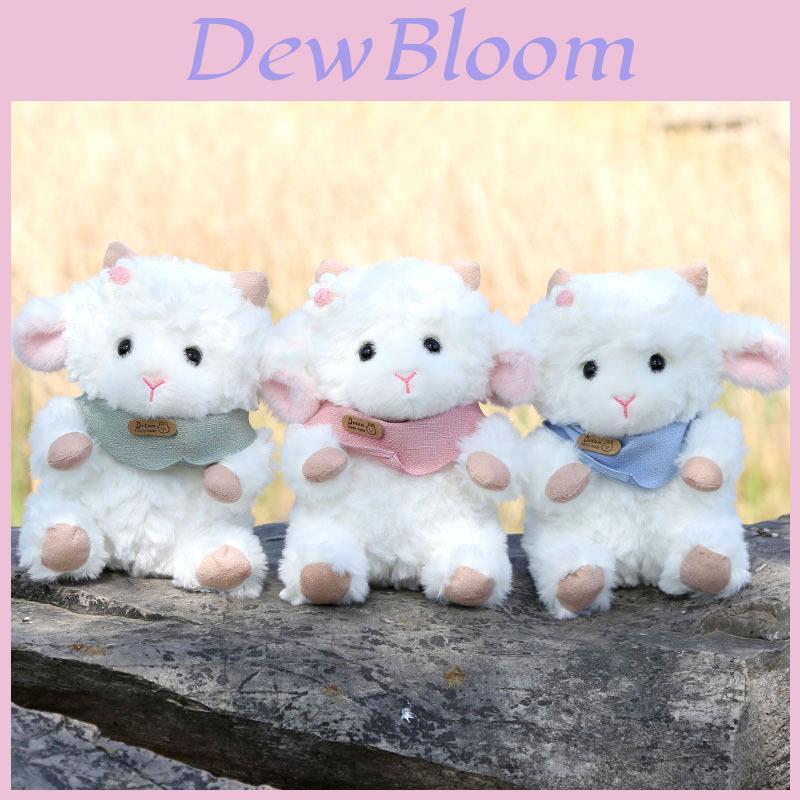 Sitting Sheep Plush Toy With Triangle Scarf For Children Birthday Gift