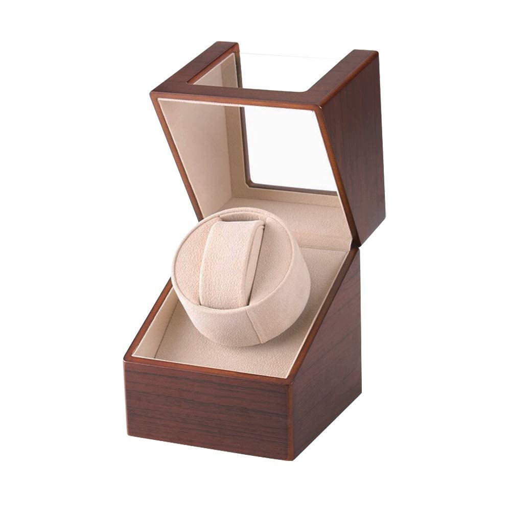 

Автоматическая шкатулка для часов Новая автоматическая шкатулка для часов из премиальной полиуретановой кожи, подходит для мужчин и 2023 год, улучшенная отделка под дерево (Одинарная подзаводка), Кожа,