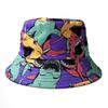 Vintage Fashion Retro Pattern Shark Print Bucket Hat Women's Outdoor Sun Hat Double-sided Can Wear Pot Hat
