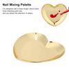 Nail Art Display Board Stainless Steel Heart Shape Cosmetic Makeup Manicure Tips Color Mixing  