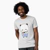 Bubu Wearing a Cute Overall Gift T Shirt Kawaii Panda Bear Cartoon Graphic Tee Cute Y2K Clothes 100 Cotton All Size Tee S6XL