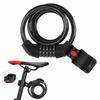 5 Digit Anti Theft Bike Cable Lock Black Thickened Wear Proof Portable Security Bike Chain Lock