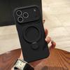 Liquid Silicone Magnetic Rotating Bracket Phone Case for iPhone 17 Pro Max - Precision Fit & Full Coverage 