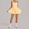 Women's Pleated Two-Piece Yoga Dress for Running, Sports, and Tennis - Anti-Exposure Skirt 3961