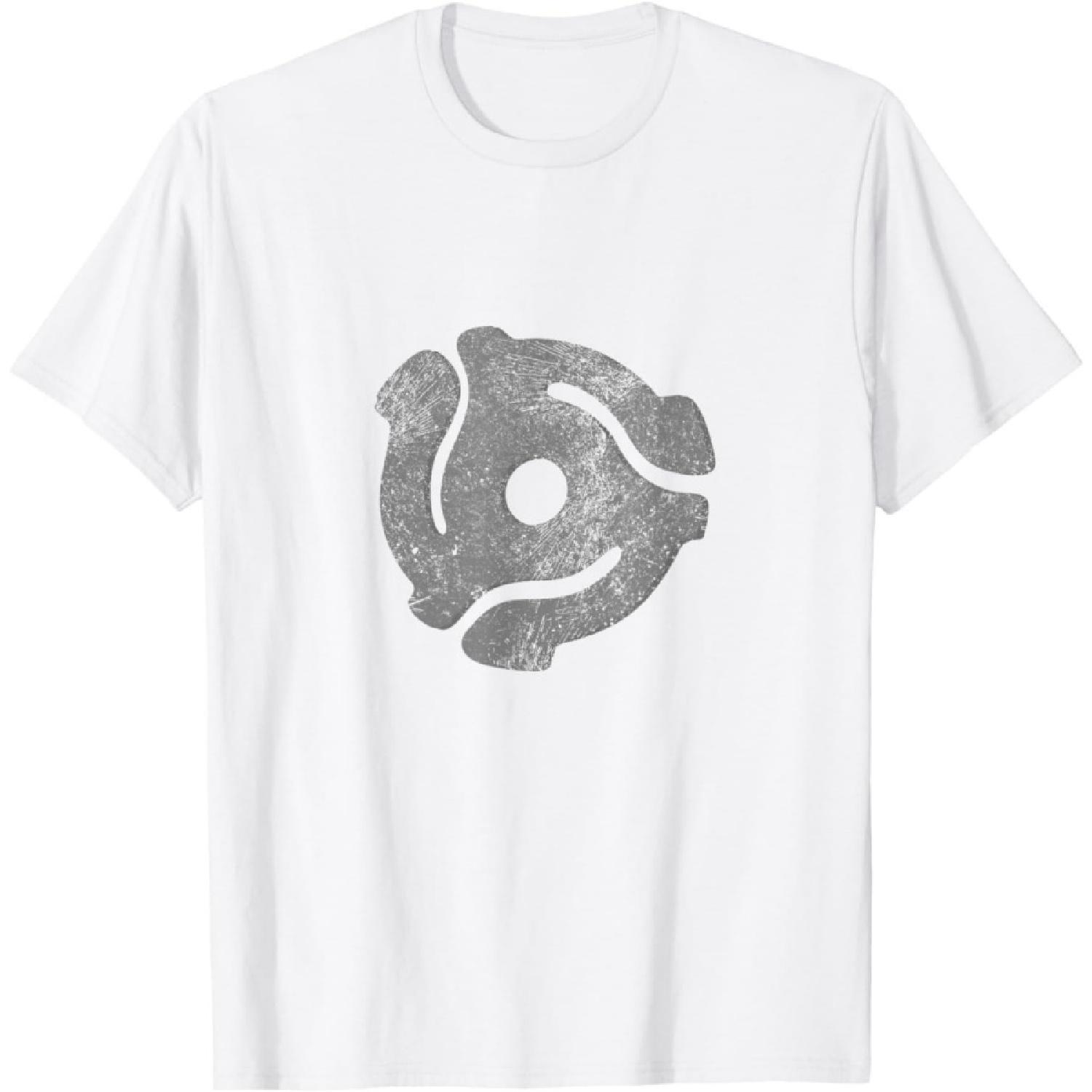 iNexTech DJ 45 RPM Adapter Vintage Style Turntable Record Disc Jockey T-Shirt S