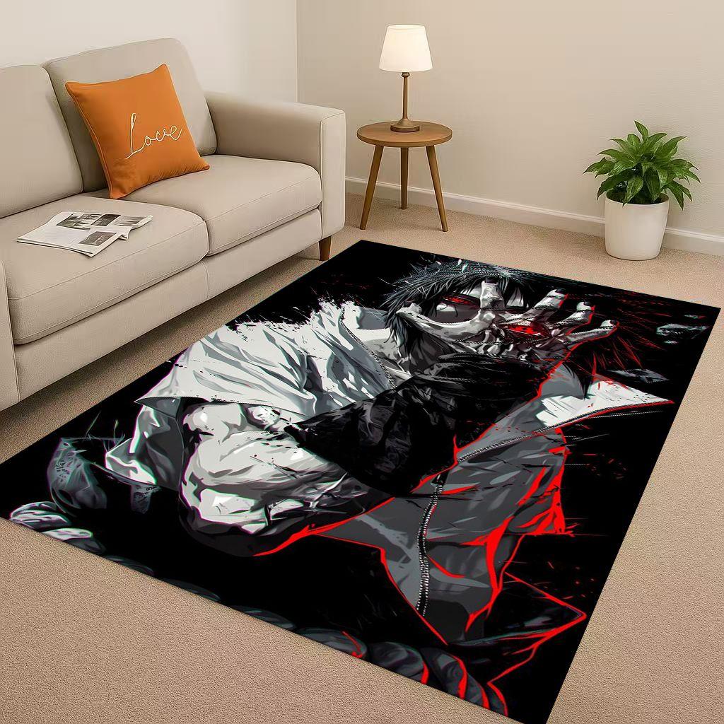 3D I-Itachi Cartoon Anime Living Room Non-Slip Area Rug Carpet for Bedroom Playroom Sofa,Easy Clean Home Decor Doormat Kid