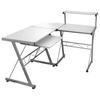 Bureau d'ordinateur d'angle  132x112x99 cm Bois ingénierie