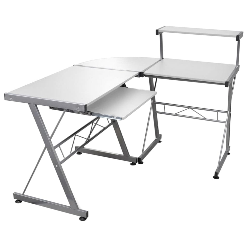 Bureau d'ordinateur d'angle  132x112x99 cm Bois ingénierie